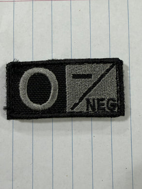 Blood Type Patches (Black and Silver)