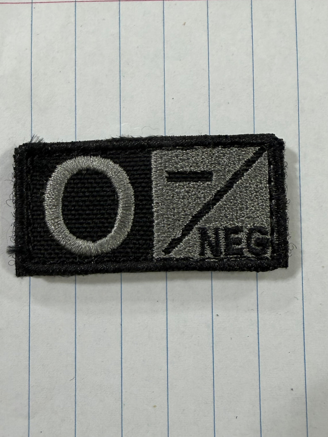 Blood Type Patches (Black and Silver)