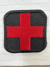 Red Cross Patch Black with Red Cross