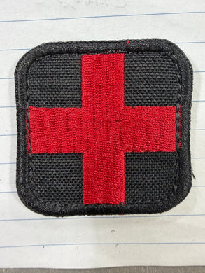 Red Cross Patch Black with Red Cross