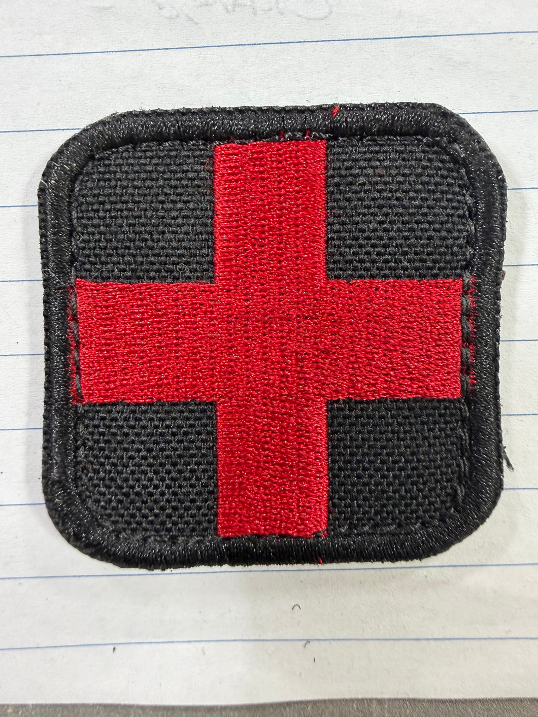 Red Cross Patch Black with Red Cross