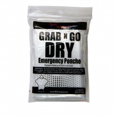 Grab n Go Dry Emergency Poncho w/ Hood